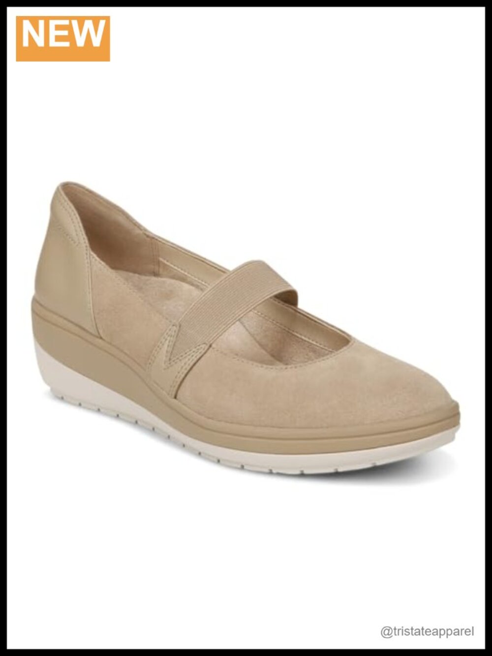 Vionic Judie Orthotic Mary Jane Wedge Suede Casual Shoe